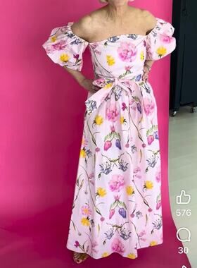 NWT Beyond by Vera Pink Floral Maxi Dress Sz S